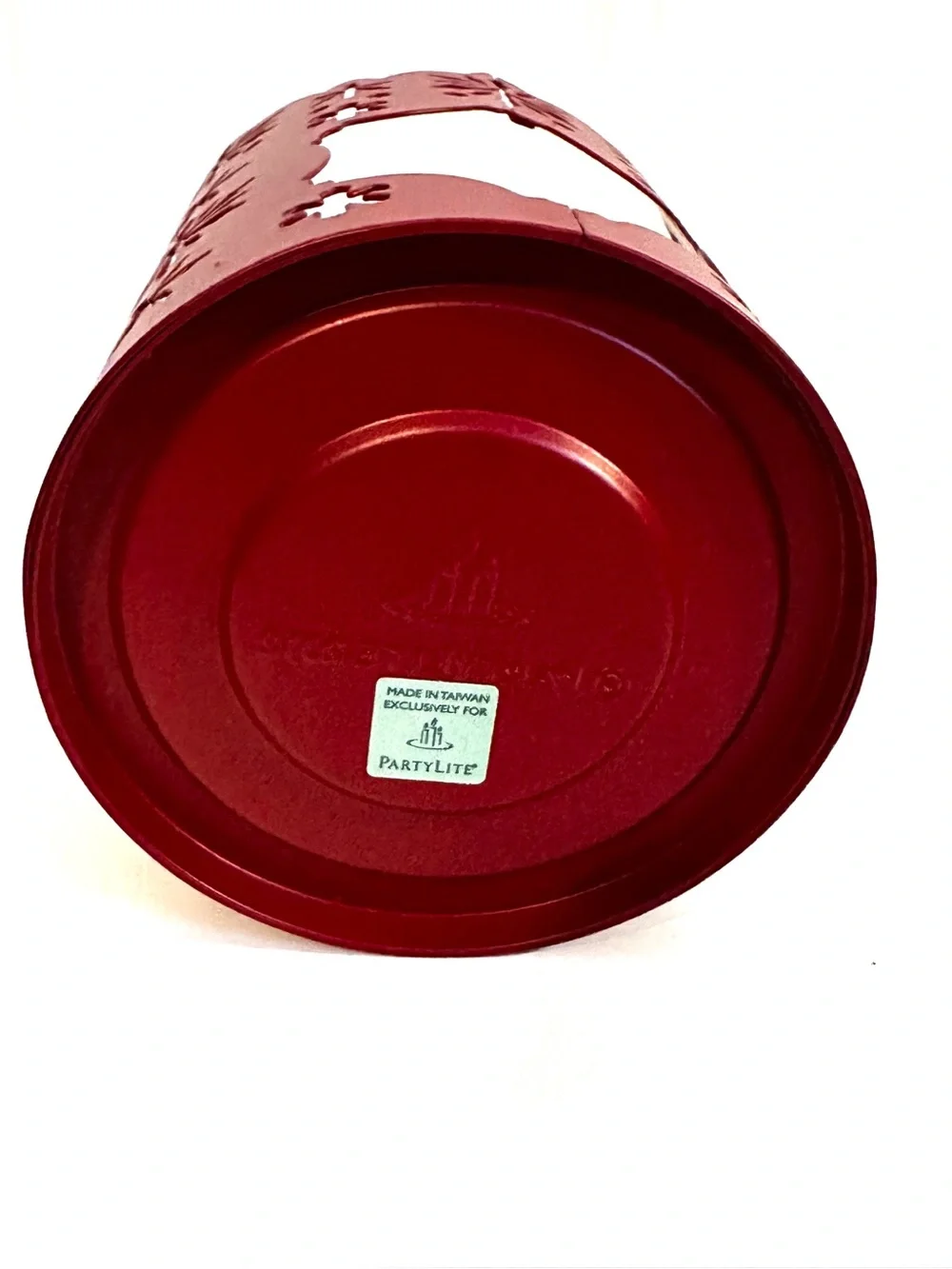 PartyLite Winter Lace Metal Tea-Light Sleeve Candle Holder & Glass Wax Warmer
